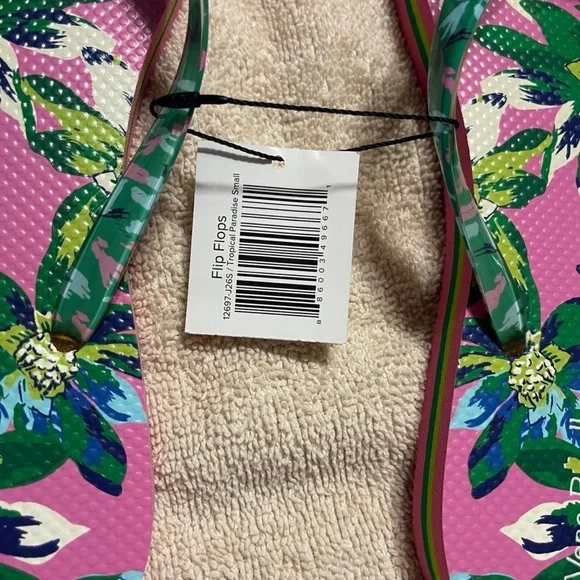 Vera Bradley Size Small Tropical Paradise flip flops NWT - Picture 5 of 5